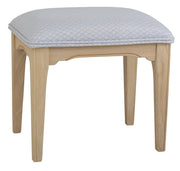 New England Oaked Bedroom Stool (Seat in Fabric)