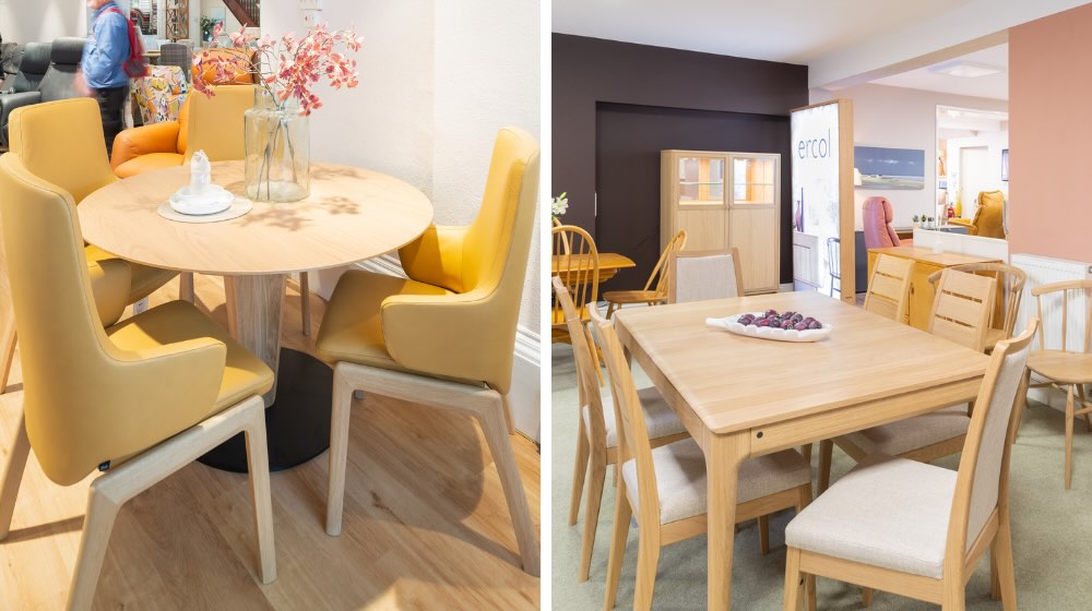 Vs Rounded Table Round dining table versus rectangular dining table | Potburys