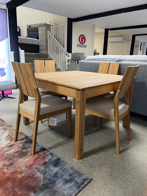 Textures Extending Dining Table and 4 Chairs