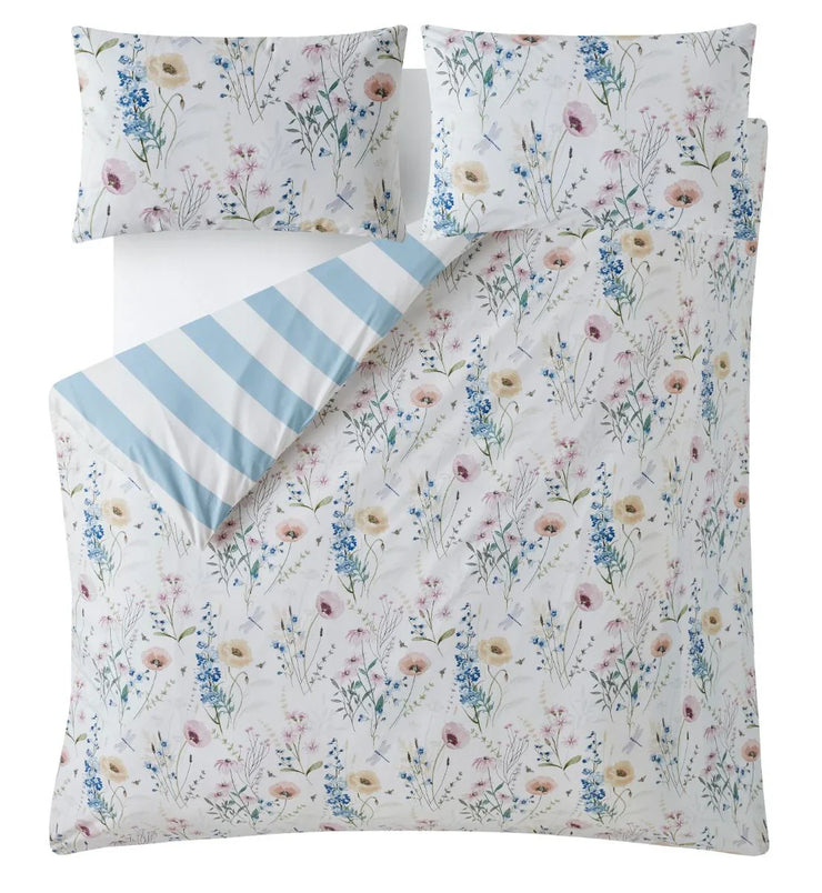 Laura Ashley Alford Meadow Duvet - Delphinium Blue