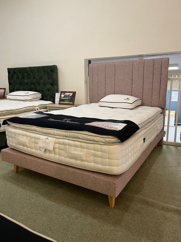 Mardi Gras 135cm Slim Divan Set Including Boston Headboard