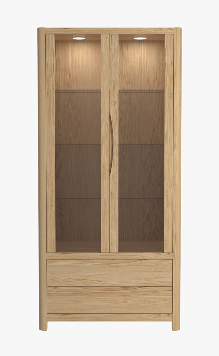 Stockholm 2 Door 2 Drawer Display Cabinet
