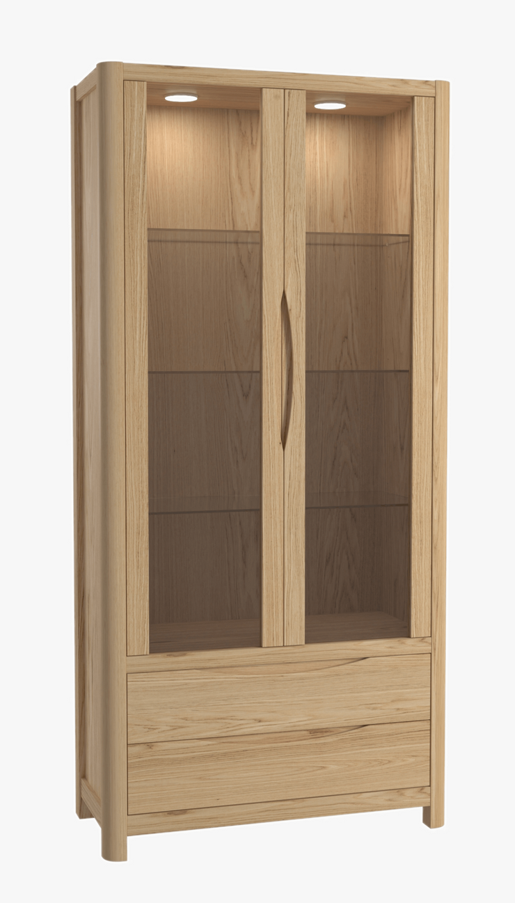 Stockholm 2 Door 2 Drawer Display Cabinet