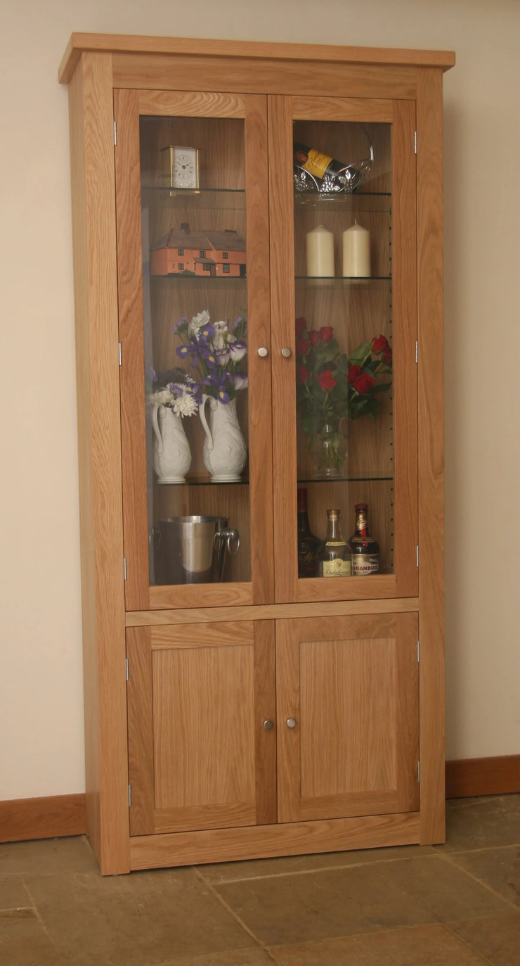 Andrena Elements Wide Glazed Bookcase