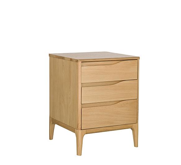 ercol Rimini 3 Drawer Bedside Table