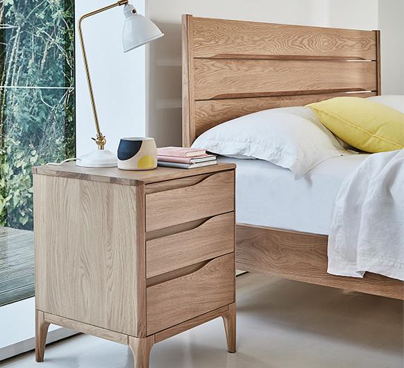 ercol Rimini 3 Drawer Bedside Table