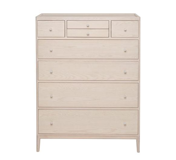ercol Salina 8 Drawer Tall Chest Of Drawers