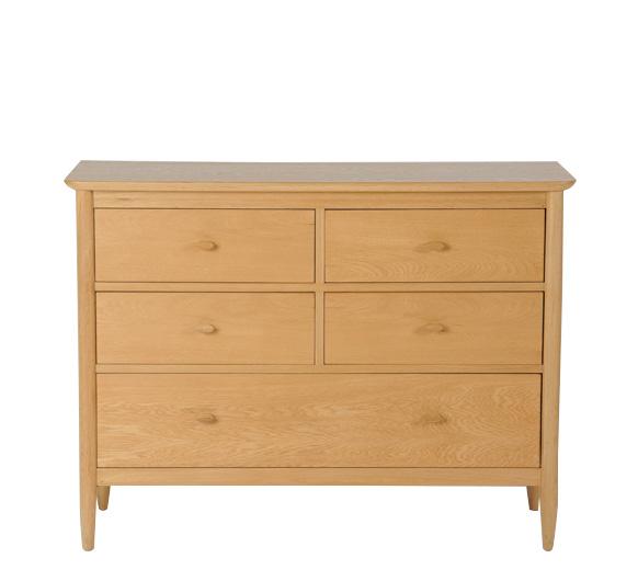 ercol Teramo 5 Drawer Wide Chest Of Drawers