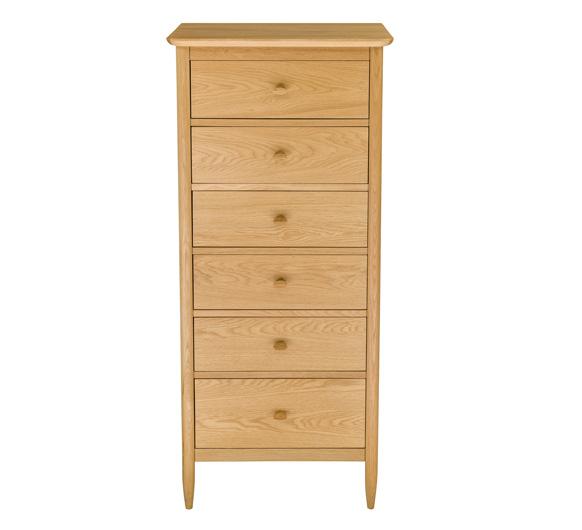 ercol Teramo 6 Drawer Tall Chest Of Drawers