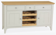 New England Painted Sideboard with Wine Rack