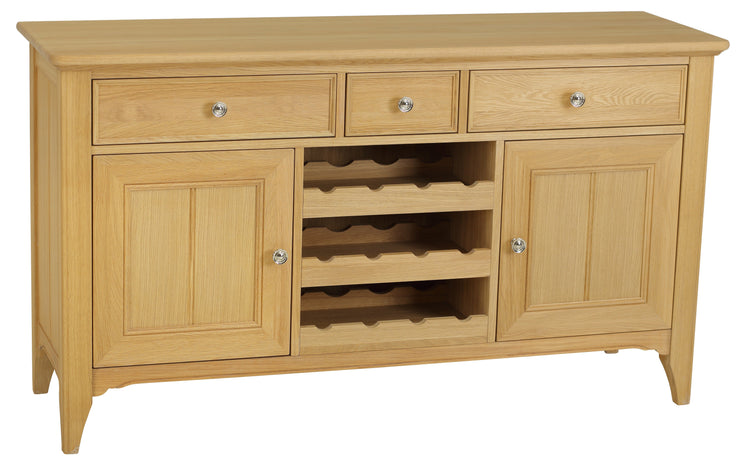 New England Oaked Sideboard with Wine Rack