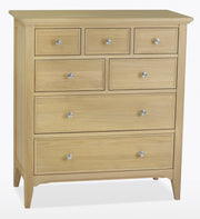 New England Oaked Chest of 7 Drawers