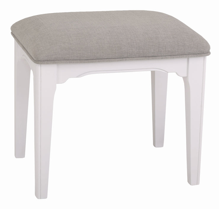 New England Painted Bedroom Stool (Seat in Leather)