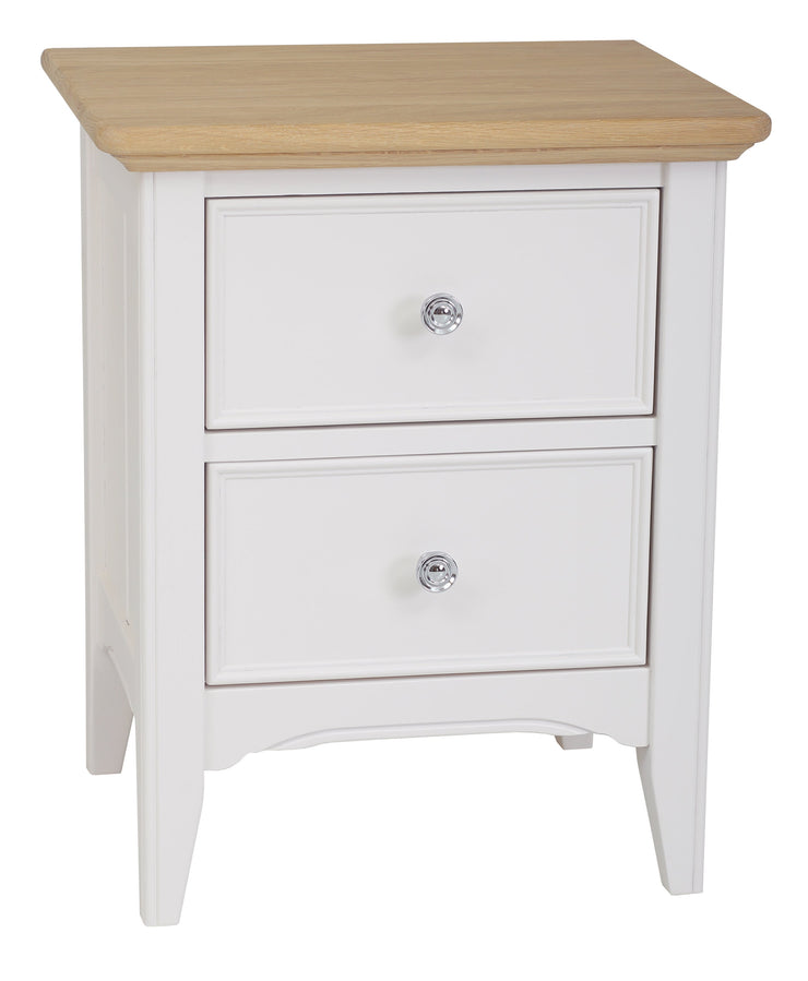 New England Painted Bedside Chest 2 Drawers